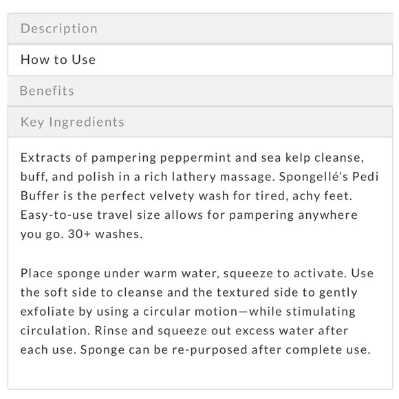 Spongelle pedi buffer with built in cleaner / refreshments body bar - Picture 8 of 11